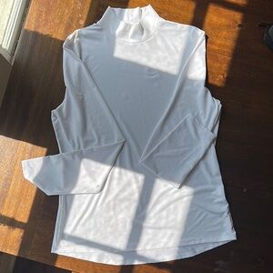 PGATour Mock Neck White Women's Golf Top